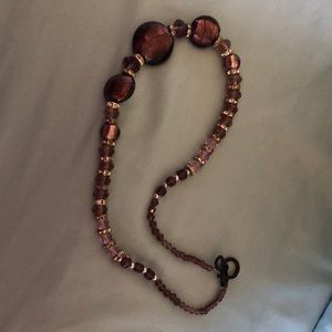 Stunning Purple glass beaded necklace